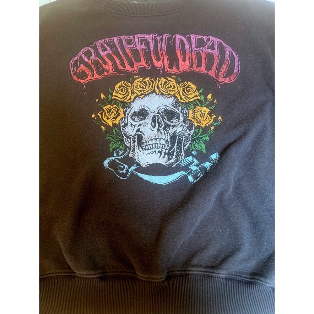 American Eagle Grateful Dead Skull Roses Graphic Sweatshirt Medium Oversize - Picture 5 of 6